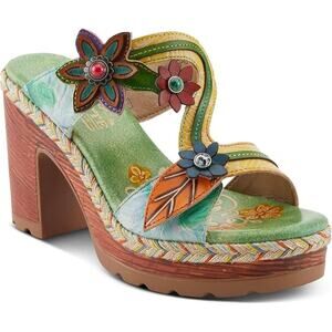 NEW in Box! Spring Step L'Artiste Women's DREAMT Hand-Painted Slide Sandals US 9